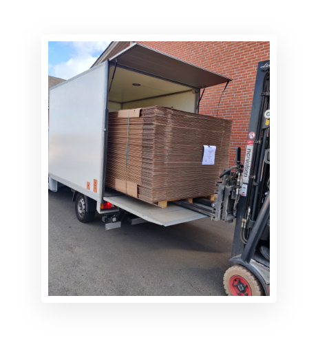 Truck beeing loaded